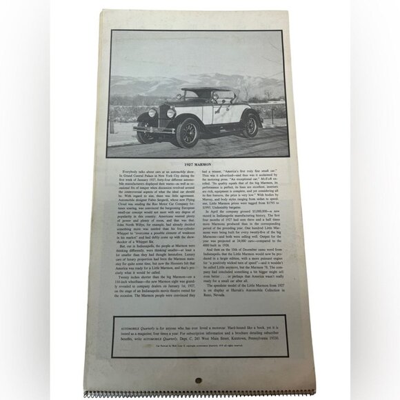 1979 Cam’d Machine Co yearly automobile calendar Pennsylvania - Picture 2 of 4